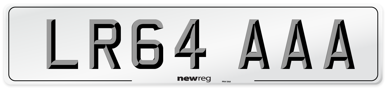 LR64 AAA Number Plate from New Reg